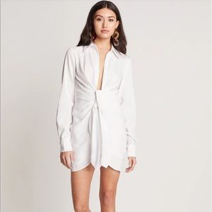 Choosy Crosby Plunge White Dress